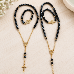 rosary necklace and bracelet set