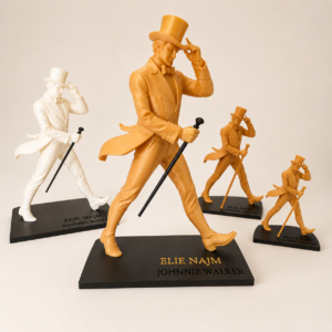 custom johnnie walker walking man display figurines