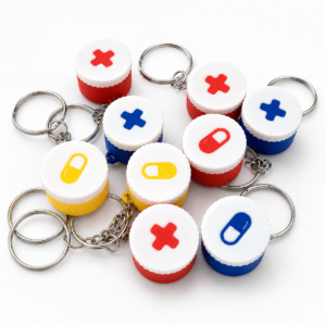 medical pill keychain
