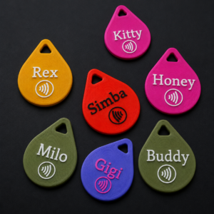 personalized nfc pet id tag