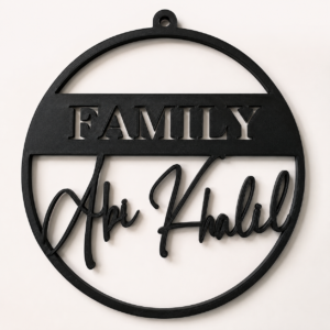 personalized family name wall sign