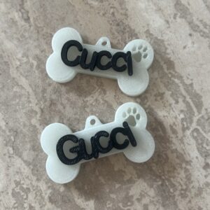 custom dog bone name tag
