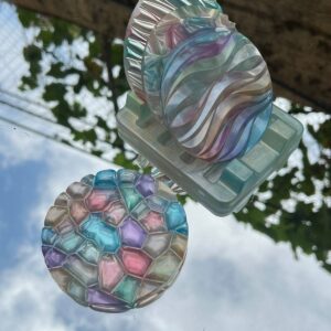 multicolor resin coasters set
